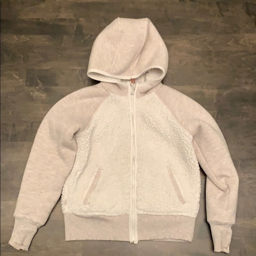 VGUC Cozy Mix Media Sweatshirt Jacket